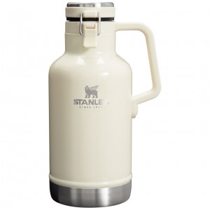 Stanley Classic Easy-Pour Insulated Beer Growler | 64 oz Cream Gloss | BIS435287