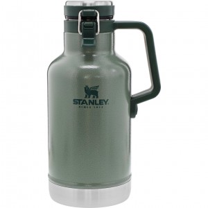 Stanley Classic Easy-Pour Insulated Beer Growler | 64 oz Hammertone Green | OUV912740