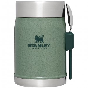 Stanley Classic Legendary Insulated Food Jar + Spork | 14 OZ Hammertone Green | JLG348150