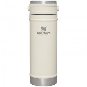 Stanley Coffee Mug w/ Integrated French Press | 16 oz Cream Gloss | QSR902465