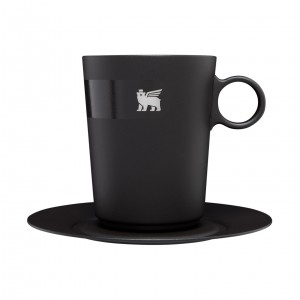 Stanley The DayBreak Café Latte Cup & Stillness Saucer | 10.6OZ Insulated Coffee Mug Matte Black | USK725384
