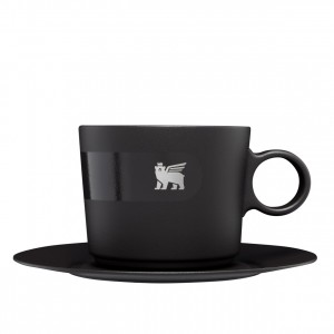 Stanley The DayBreak Cappuccino Cup & Stillness Saucer | 6.5 OZ Foundry Black | QZM846759