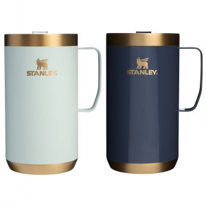 Stanley The Holiday Stay Hot Camp Mug Set | 24 OZ Gilded Celadon/Twilight | ZRC134258