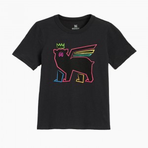Stanley The Kids Neon Bear Tee Black | EWB752460