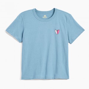 Stanley The Stanley Quencher Love Women’s Boxy Tee Indigo | DGM426518