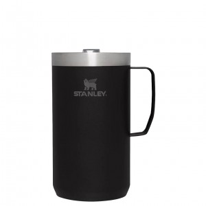 Stanley The Stay-Hot Camp Mug | 24 OZ - Stanley Create Matte Black | XUJ109345