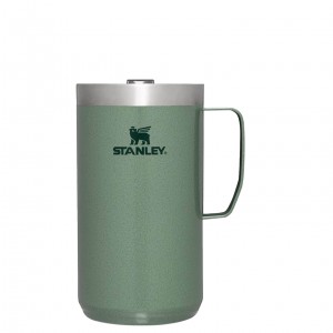 Stanley The Stay-Hot Camp Mug | 24 OZ - Stanley Create Hammertone Green | OKC621384